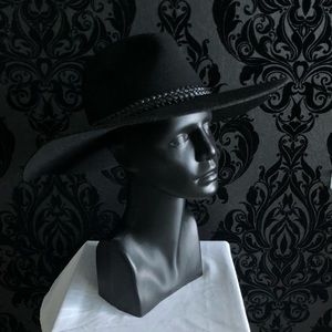 H&M fedora black 100% wool hat (M)